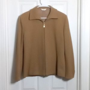 wool jacket Vtg Bleyle Lined Zipper 10 Petite